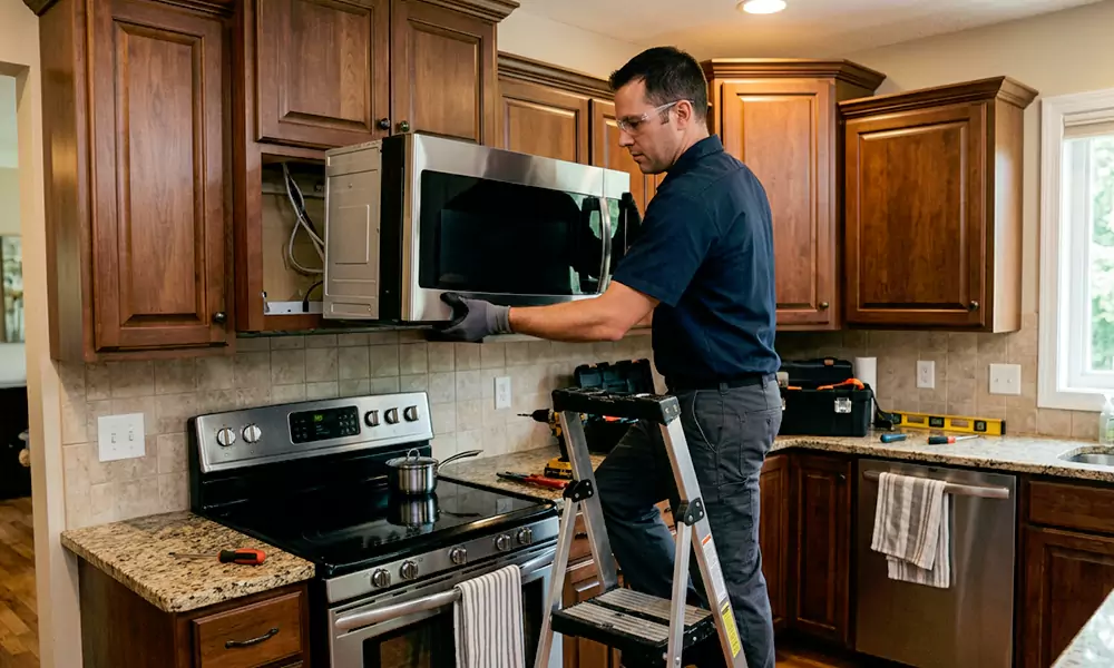 Microwave Installation in New Britain, CT
